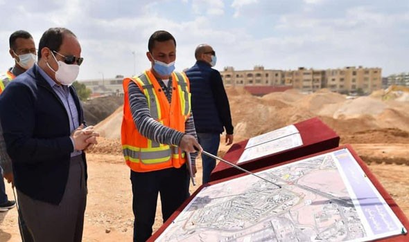   مصر اليوم - الرئيس السيسي يتفقد أعمال التطوير على امتداد طريق القاهرة - السويس