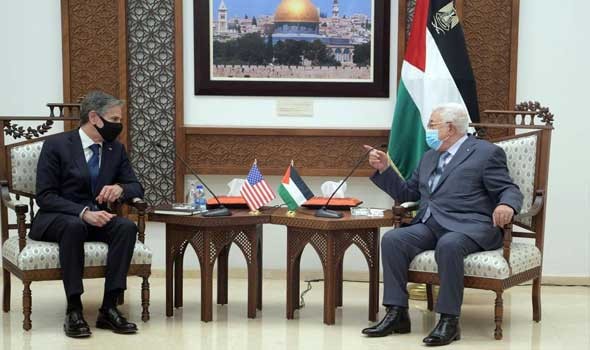   مصر اليوم - بلينكن يطلب من عباس مساعدة واشنطن على الدفع نحو حل الدولتين