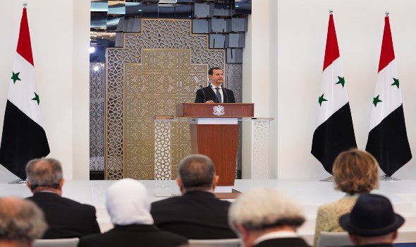   مصر اليوم - الأسد يُشارك بإحياء ذكرى المولد النبوي الشريف في دمشق