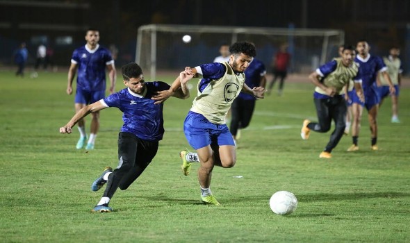 المصري يرفع المعدلات التدريبية للاعبيه استعدادًا لمواجهة الجونة