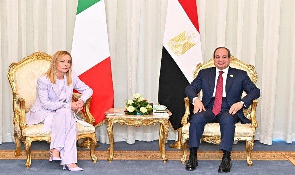   مصر اليوم - الرئيس السيسي يلتقي رئيسة وزراء إيطاليا ويؤكد أهمية تعزيز التعاون الثنائي ودعم جهود وقف إطلاق النار في غزة